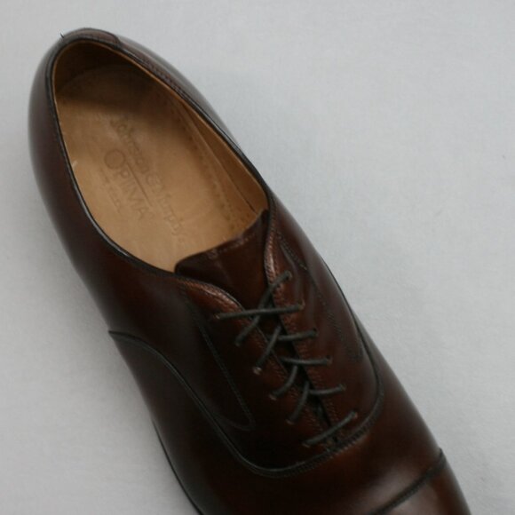 Johnston & Murphy Men\'s 10 Optima/Melton Black Cap-toe Oxford Dress Shoes - USA